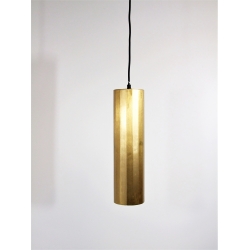 Lampa wisząca metalowa tuba złota 40 cm